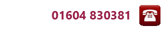 Contact us on 01604 830381